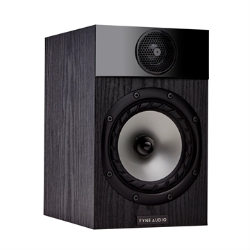 Fyne Audio F300 Kompakt højttaler i Sort ask Profil forside/front uden højttalergitter